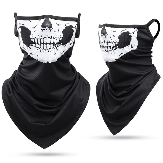 Skull Print Neck Gaiter Mask