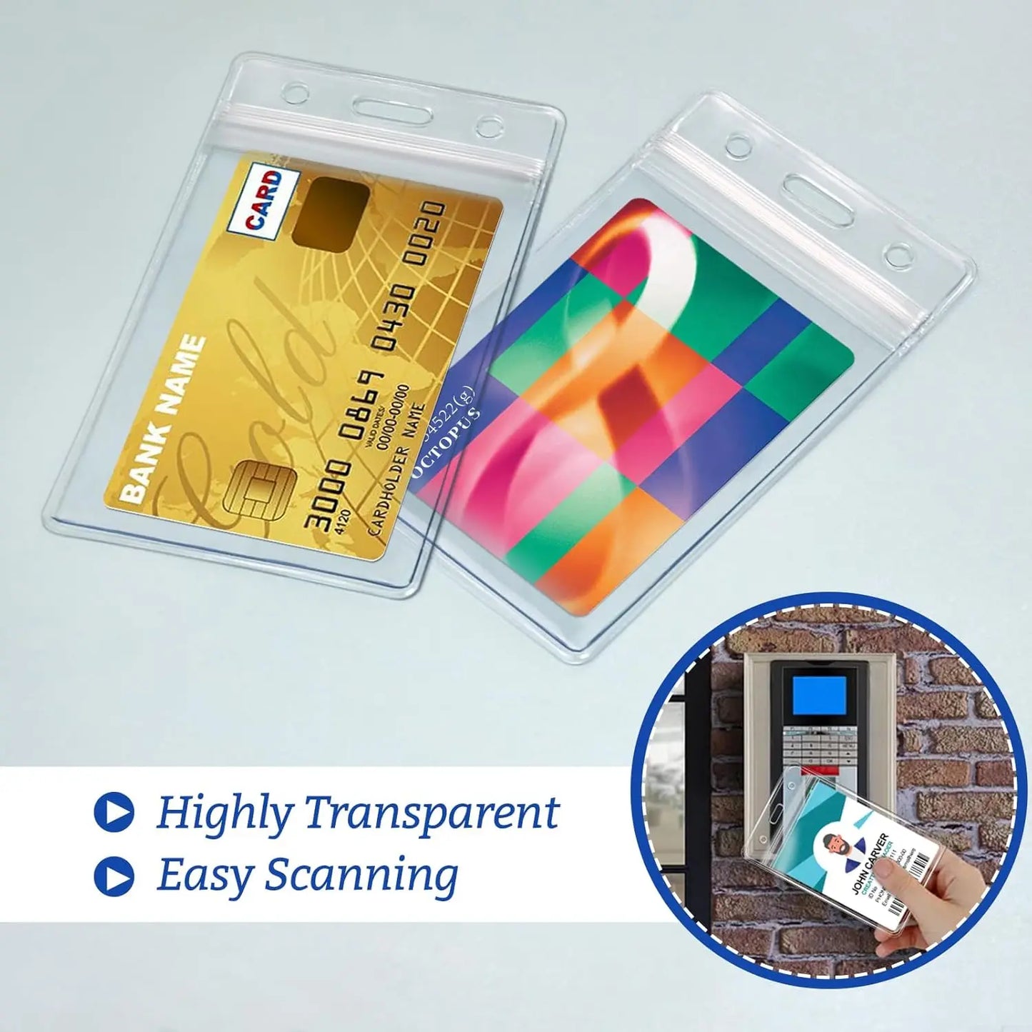 Waterproof Vertical ID Card Holder