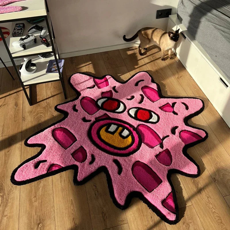 Plush Pink Non-Slip Rug