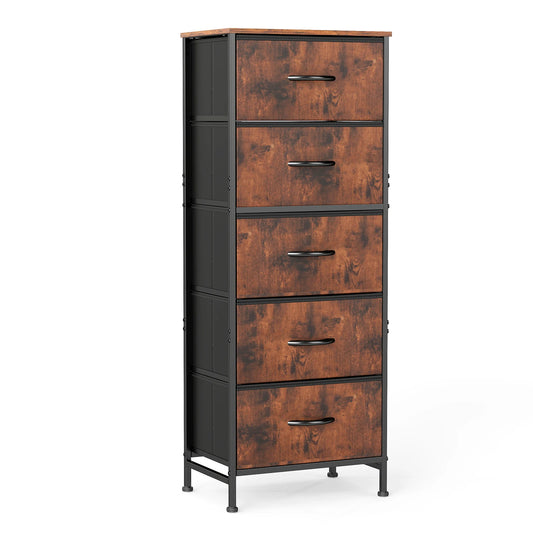 5-Drawer Fabric Dresser & Nightstand
