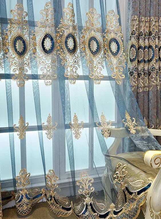 Luxury Embroidered Window Curtains