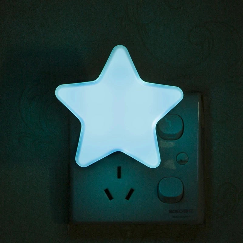 LED Star Night Light Plug-In Bedroom Lamp