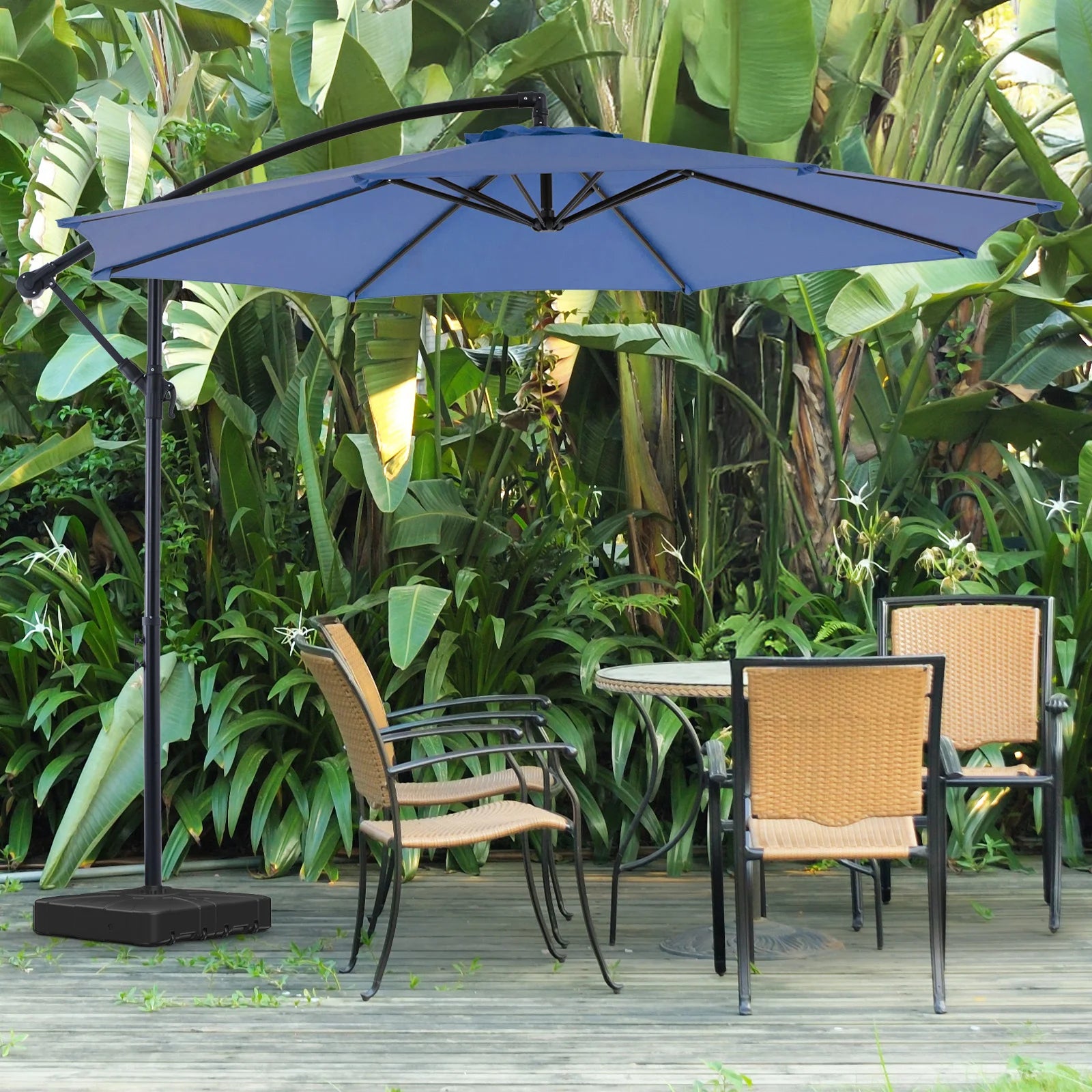 Outdoor 10FT Cantilever Patio Umbrella with Tilt Adjustment
