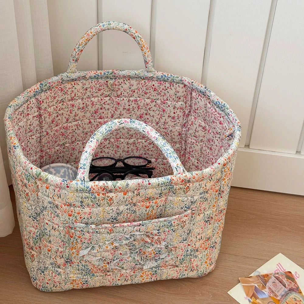 Floral Foldable Storage Basket