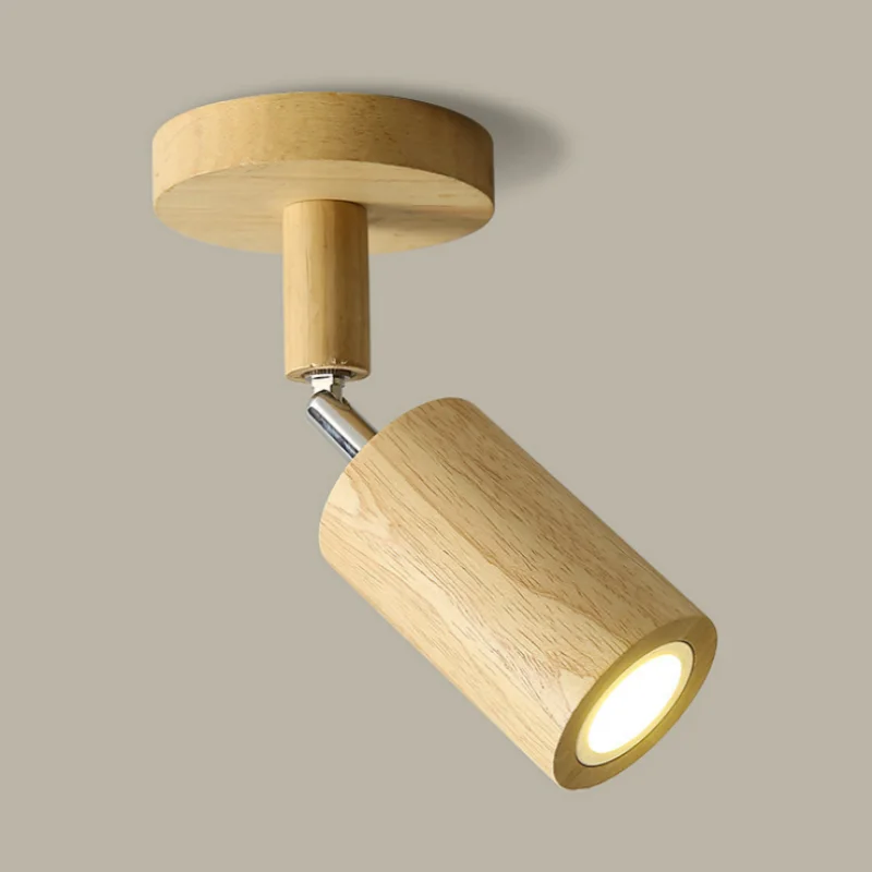 Wooden Adjustable Ceiling Spotlight