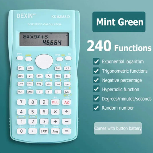 Scientific Calculator 12-Digit Dual Line Display