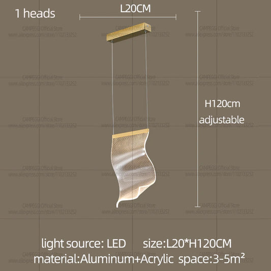 Modern LED Spiral Chandelier