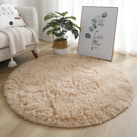 Super Soft Round Shaggy Non-Slip Rug