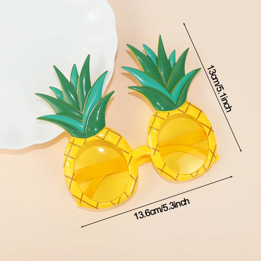 Tropical Luau Party Glasses Photo Props Set
