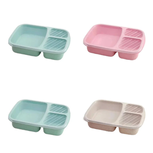 3 Compartment Food Storage Container for Meal Prep & School Lunches