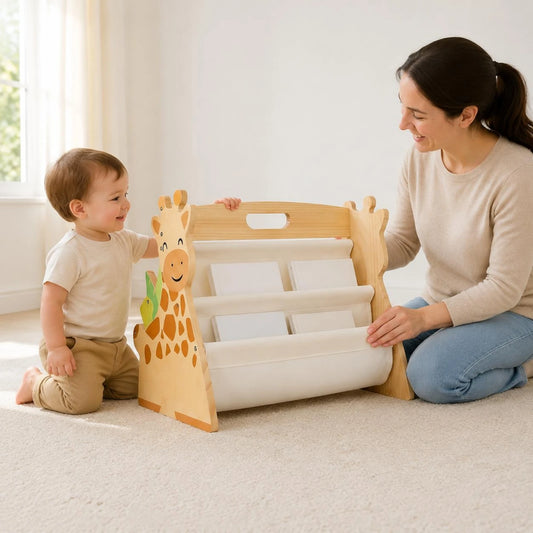 Giraffe Wooden Kids Bookshelf