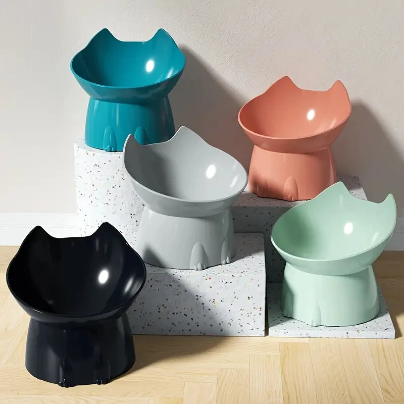 Elevated Tilted Cat Bowl