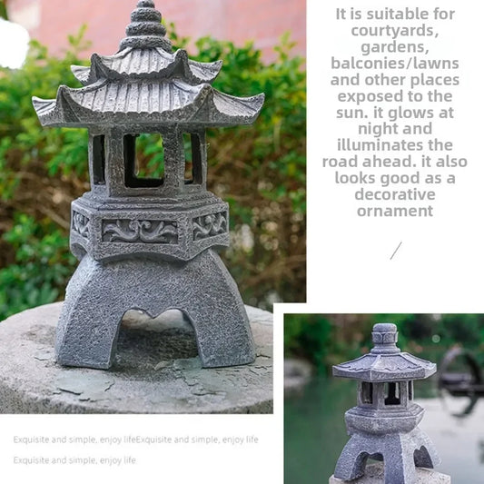 Solar Powered Garden Sculpture with LED Light