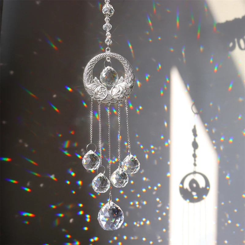 Crystal Suncatcher Wind Chime Hanging Pendant