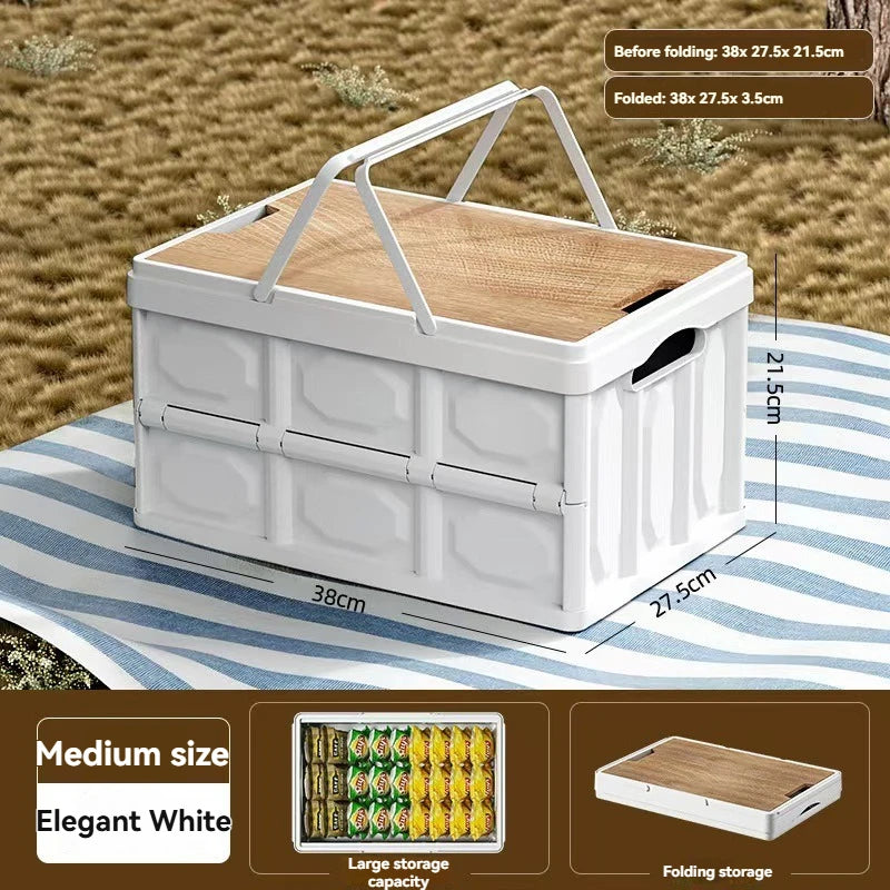 Foldable Outdoor Camping Storage Box with Lid