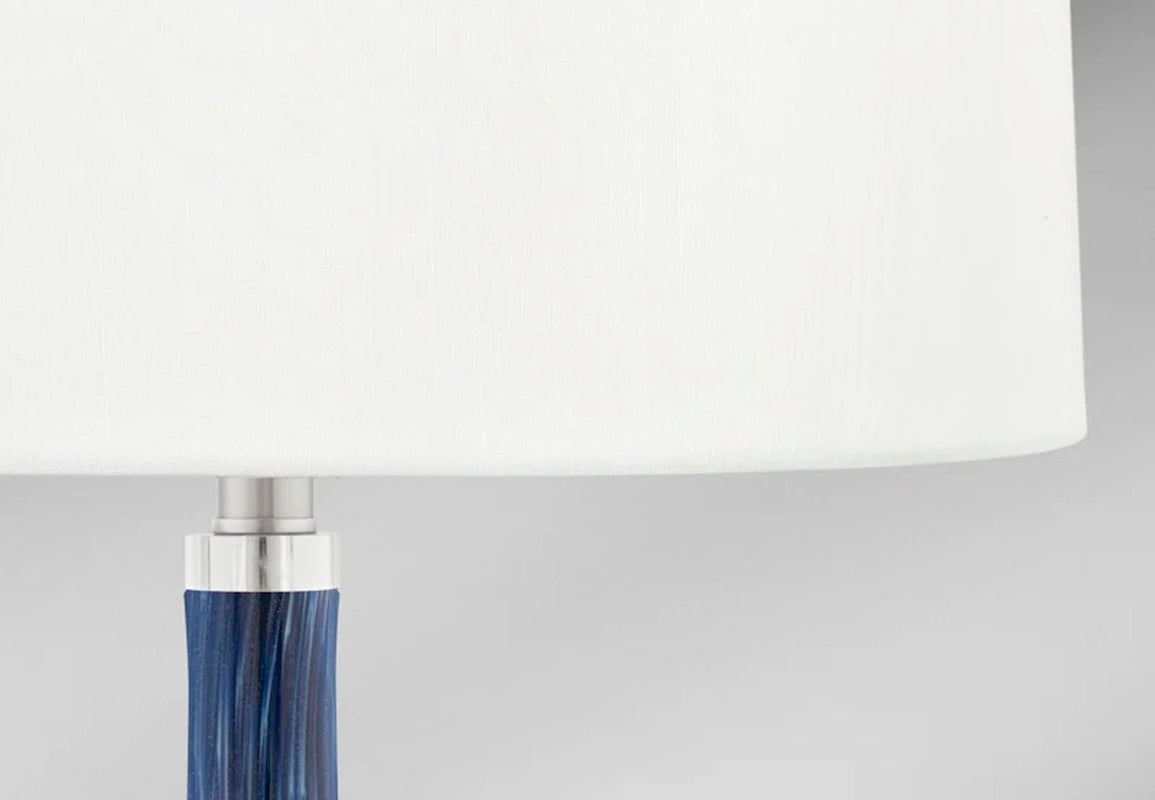Brescia 34 In. Blue & White Glass Table Lamp