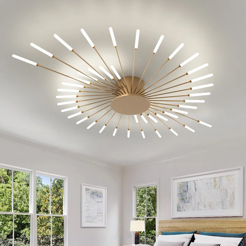 Hanranhanmodern LED Ceiling Light,42-Light Heads Flower Shape Ceiling Lights,Living Room Light Fixtures