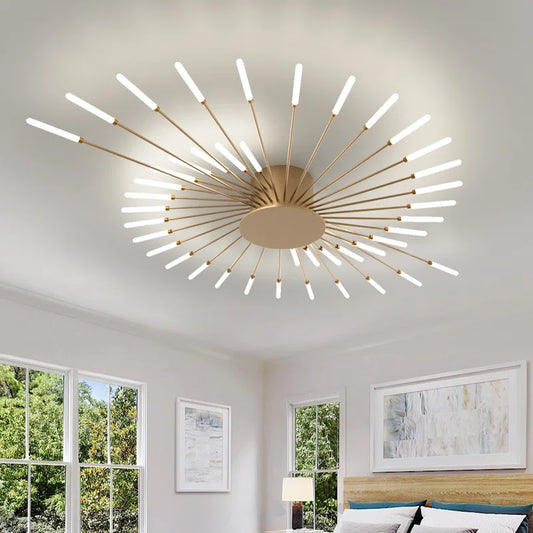 Hanranhanmodern LED Ceiling Light,42-Light Heads Flower Shape Ceiling Lights,Living Room Light Fixtures