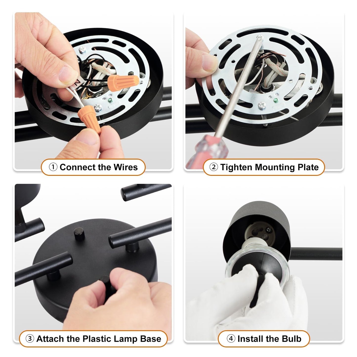 Black Track Lighting Kitchen, 6 Light Track Lighting Fixtures Ceiling Kit, 6 ...