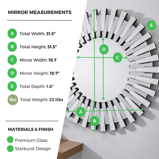 Norwalk Modern & Contemporary round Bevelled Wall Mirror