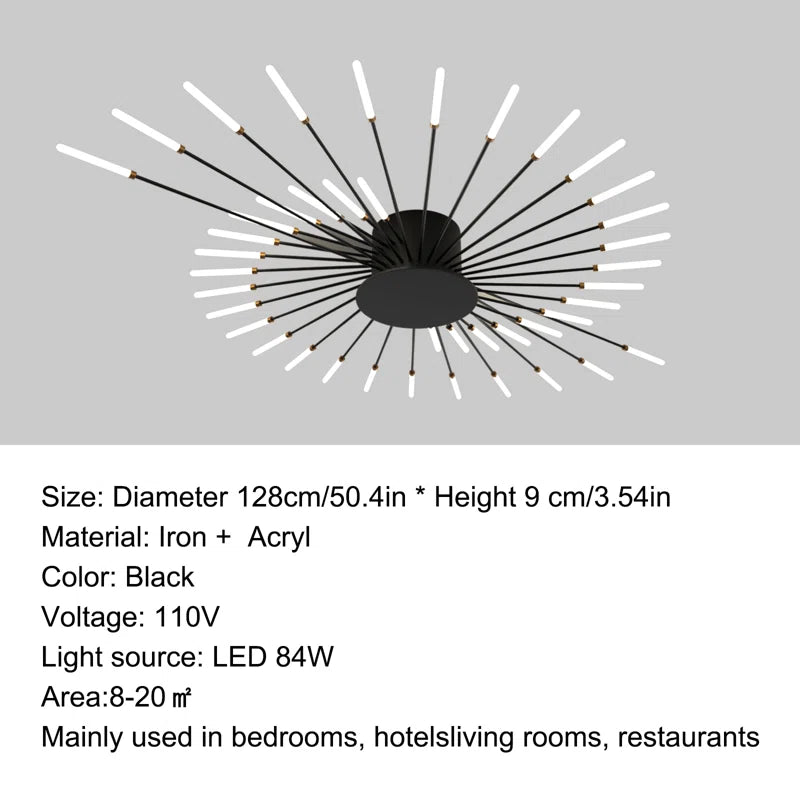 Hanranhanmodern LED Ceiling Light,42-Light Heads Flower Shape Ceiling Lights,Living Room Light Fixtures