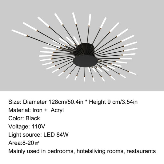 Hanranhanmodern LED Ceiling Light,42-Light Heads Flower Shape Ceiling Lights,Living Room Light Fixtures