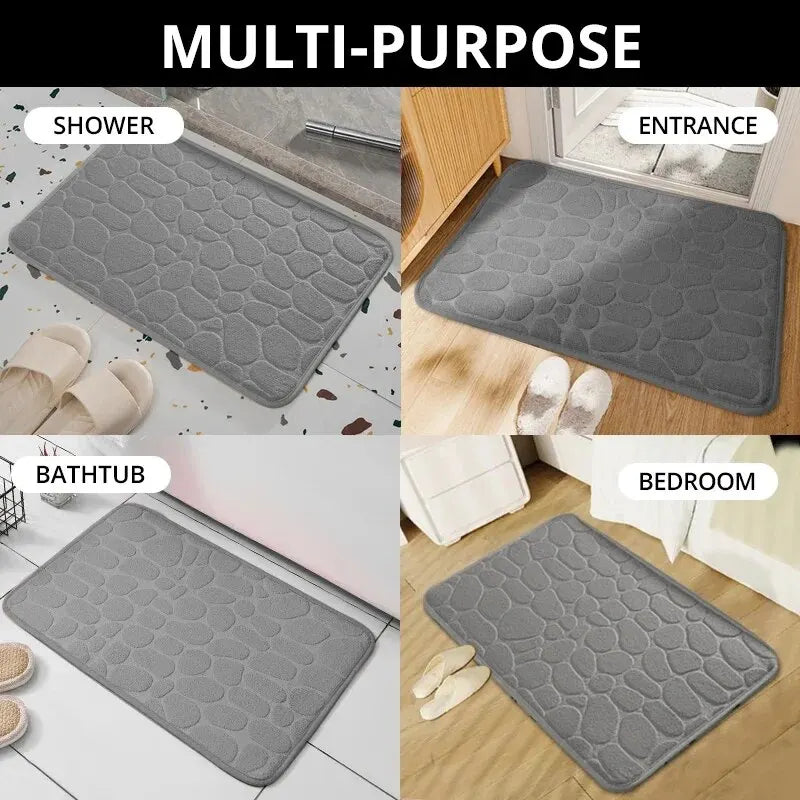 Embossed Pebble Anti-Slip Bathroom & Living Room Mat (1pc)