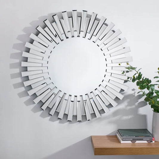 Norwalk Modern & Contemporary round Bevelled Wall Mirror