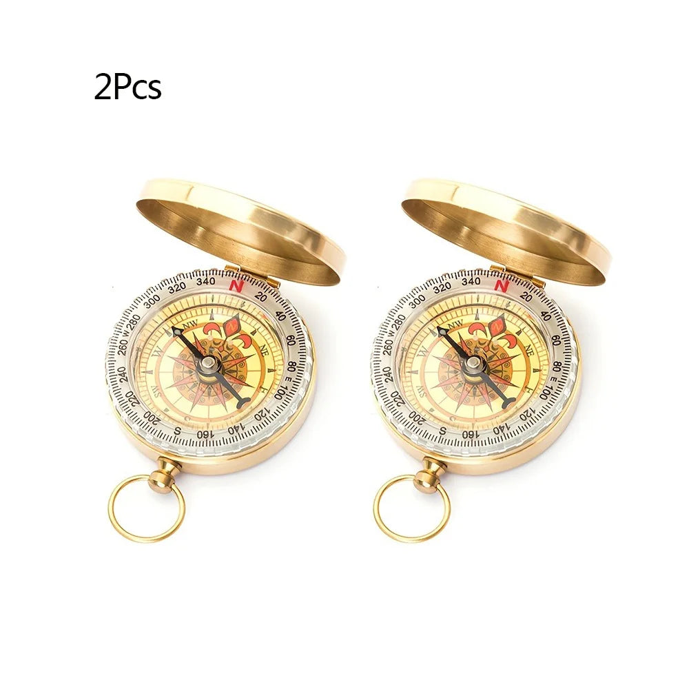 Brass Pocket Compass (1/2 Pack)