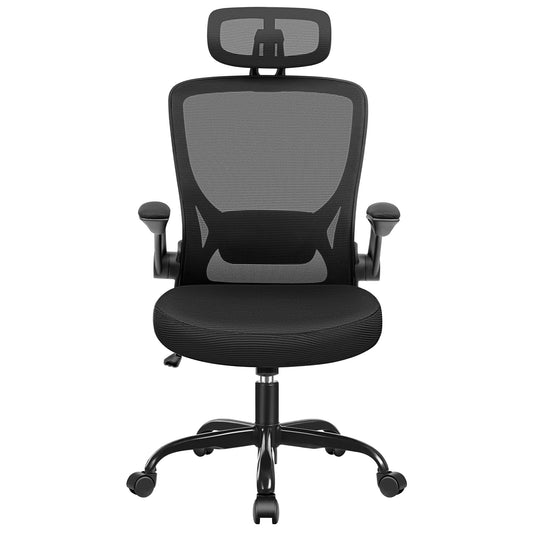 Office Chair Ergonomic Desk Chair, High Back Gaming Chair, Big and Tall Reclining Comfy Home Office Chair Lumbar Support Breathable Mesh Computer Chair Adjustable Armrests 400LBS (Black)
