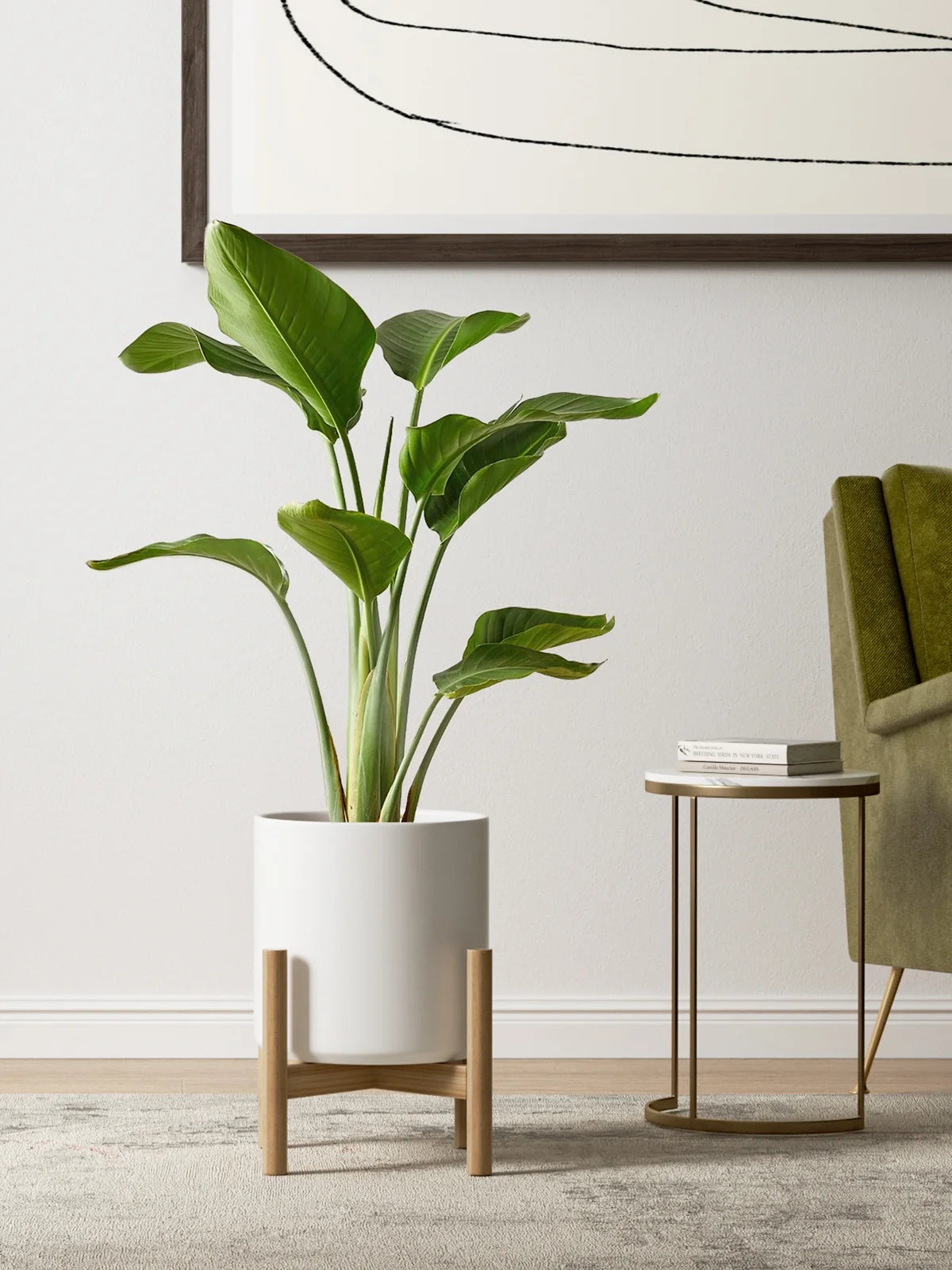 Set of 3 (10"+8"+6") Plant Pots with Drainage Hole & Plug for Indoor & Patio Decor, White Indoor Plant Pots