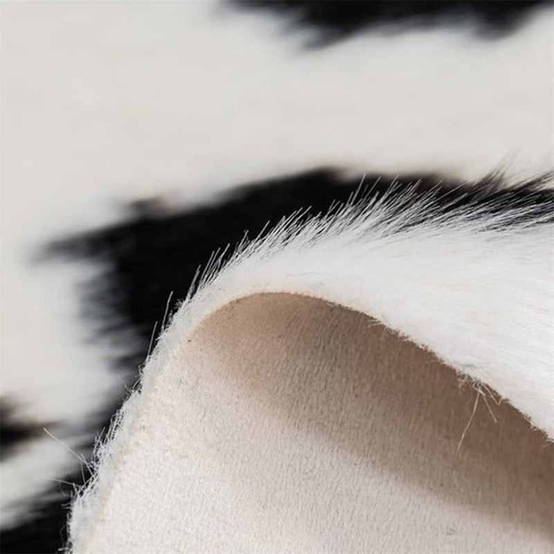 Larger Cow Print Rug Black and White Faux Hide Area Cowhide Rugs Animal Printed