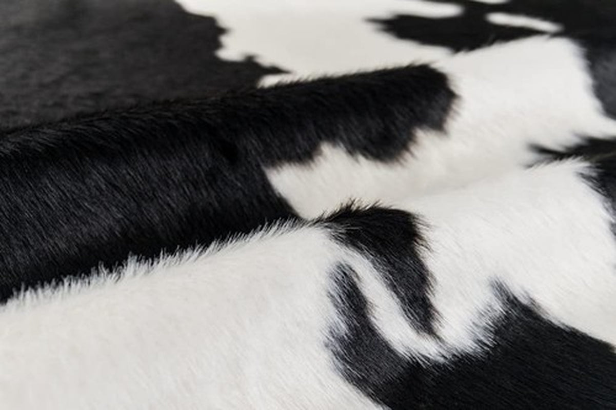 Larger Cow Print Rug Black and White Faux Hide Area Cowhide Rugs Animal Printed