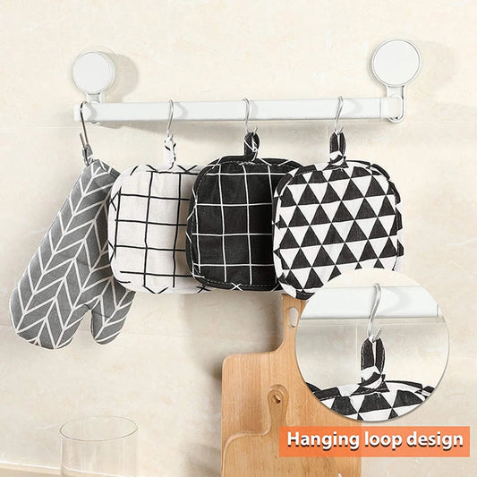 Kitchen Clearance Kitchen Organizers and Storage Set of 6 Oven Mitts and Pot Holders Kitchen Microwave Mitts Heat Oven Mittens and Oven Hot Mitts Pad for Cooking Grey