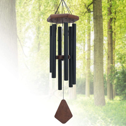 28-Inch 6-Tube Wind Chimes for Outdoor Garden & Patio Decor