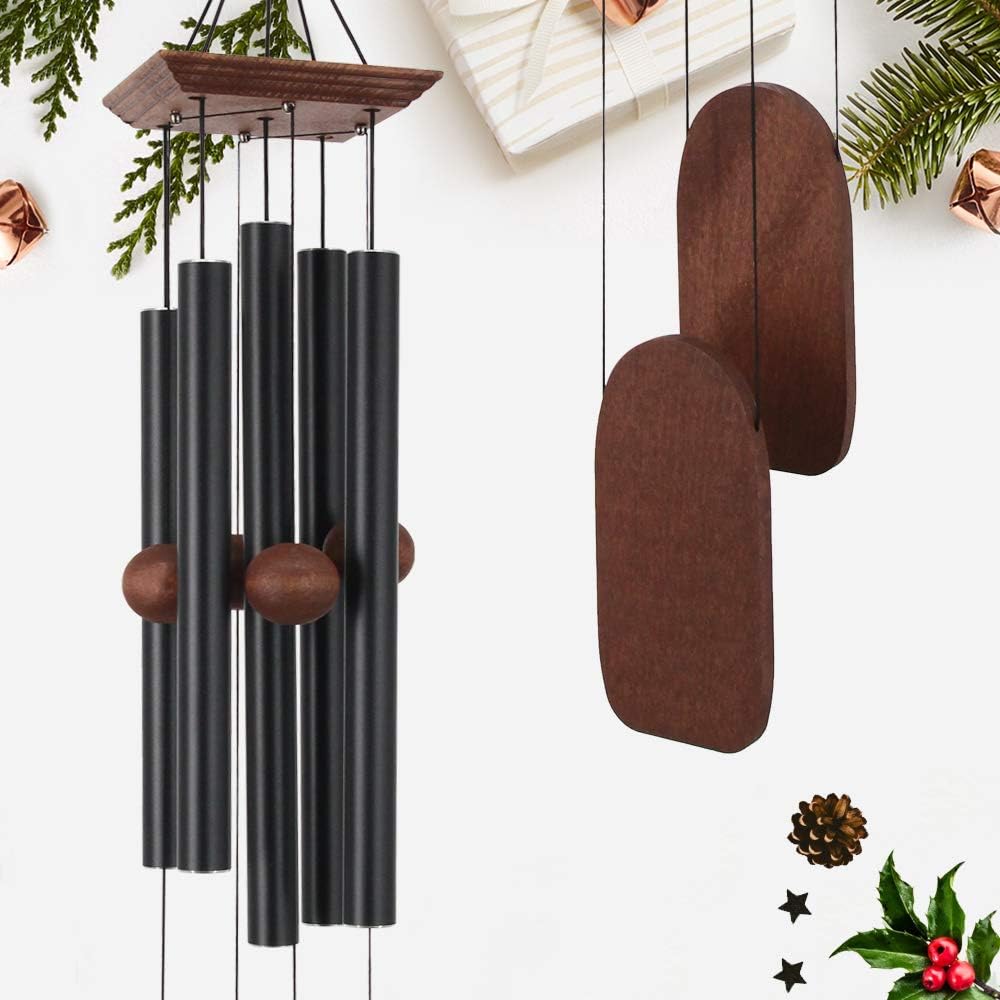 28-Inch 6-Tube Wind Chimes for Outdoor Garden & Patio Decor