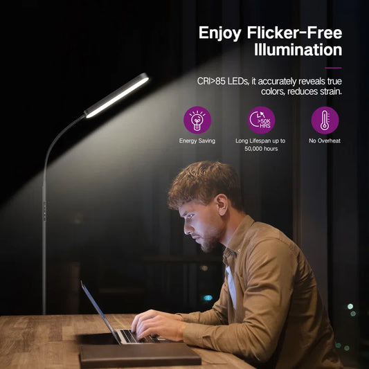 Dwayne 68.5'' Dimmable LED Task/Reading Floor Lamp with Remote & Touch Control