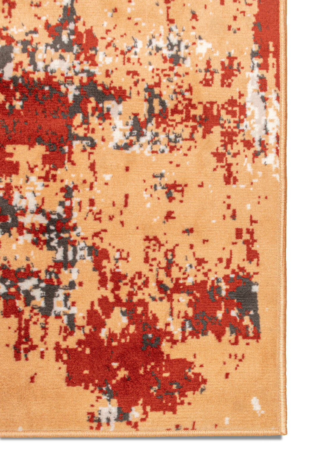 Distressed Vintage Faded - 3'6"X5'6" Beige, Abstract Area Rug - 502