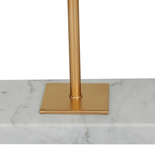 Polystone Cut-Out Abstract Decorative Sculpture with Marble Stand