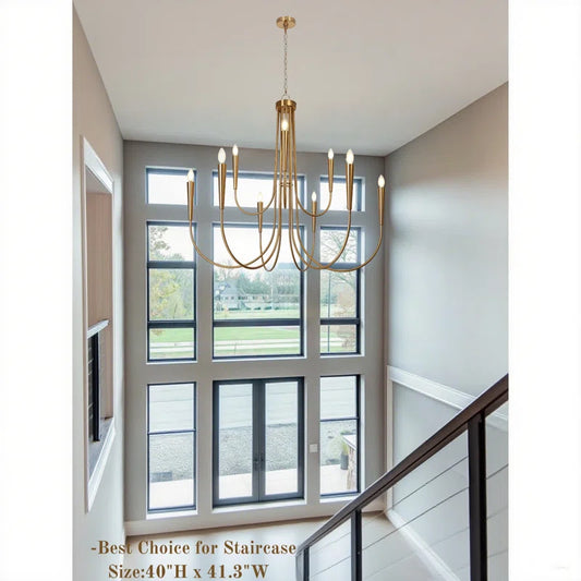 Otho 9 - Light Oversize 41In Candle Style Classic Chandelier UL Certified