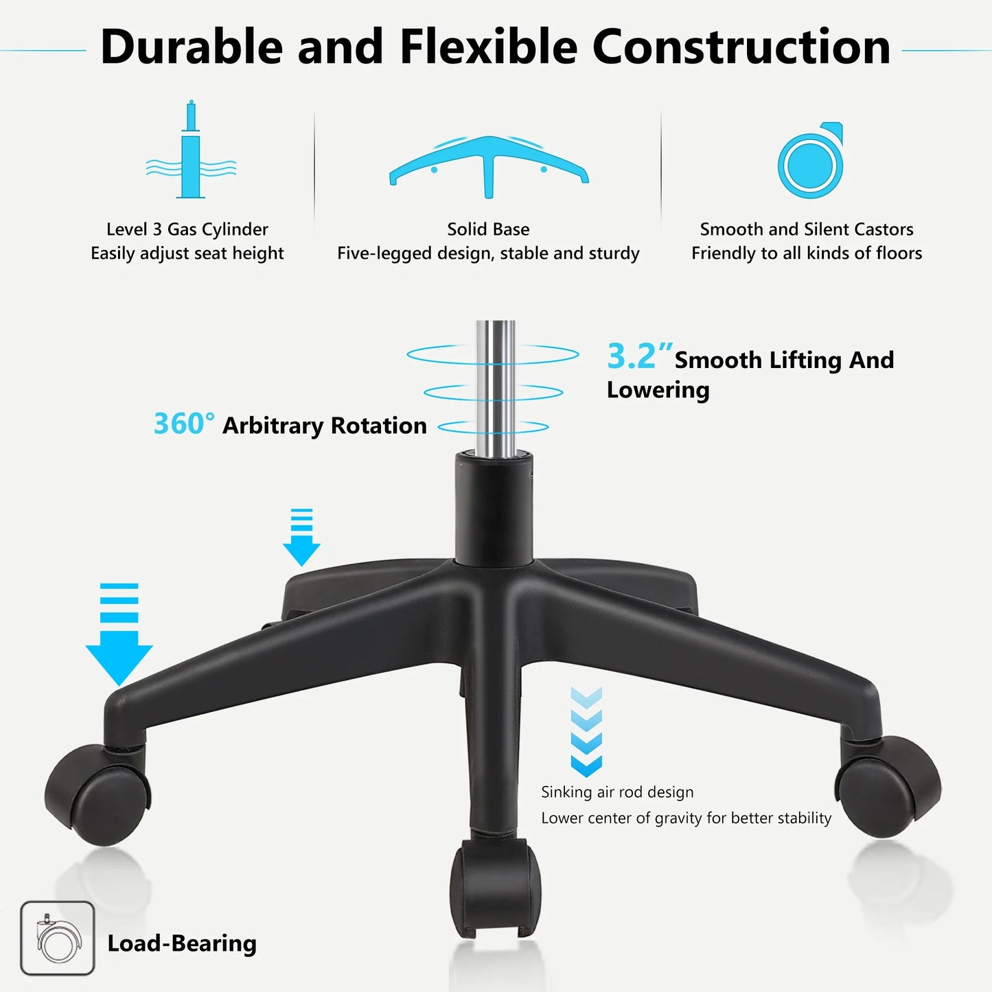 Office Chair Ergonomic Desk Chair, High Back Gaming Chair, Big and Tall Reclining Comfy Home Office Chair Lumbar Support Breathable Mesh Computer Chair Adjustable Armrests 400LBS (Black)