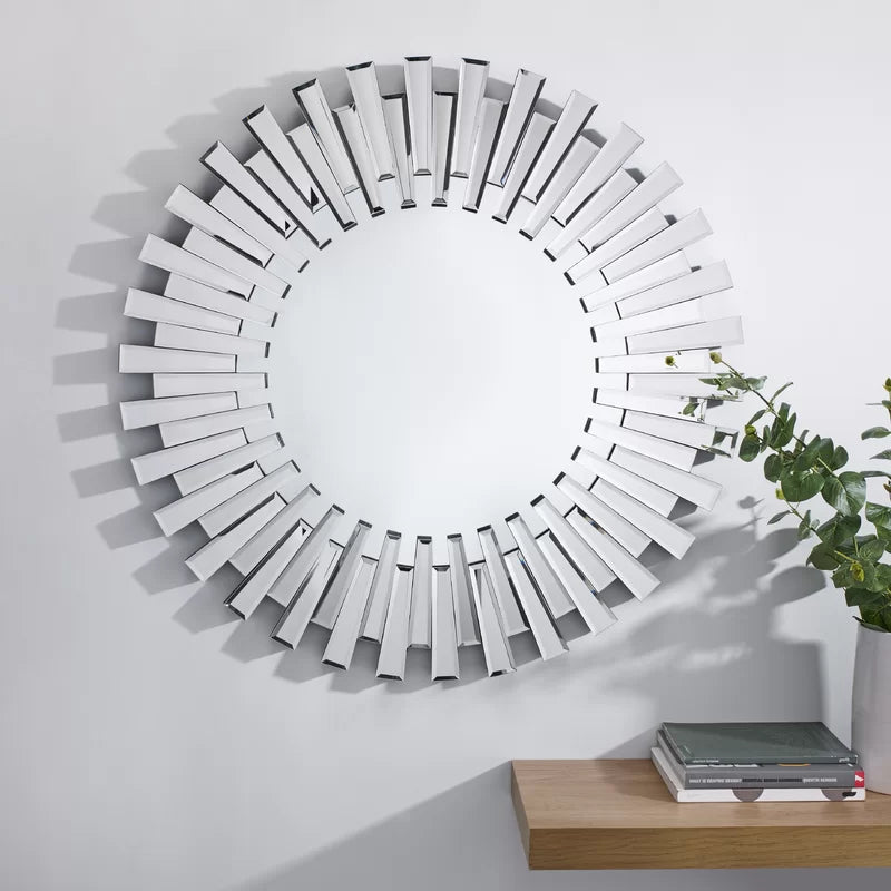 Norwalk Modern & Contemporary round Bevelled Wall Mirror