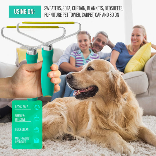Reusable Pet Hair Remover for Carpet & Furniture Lint Remover Cat Hair Remover