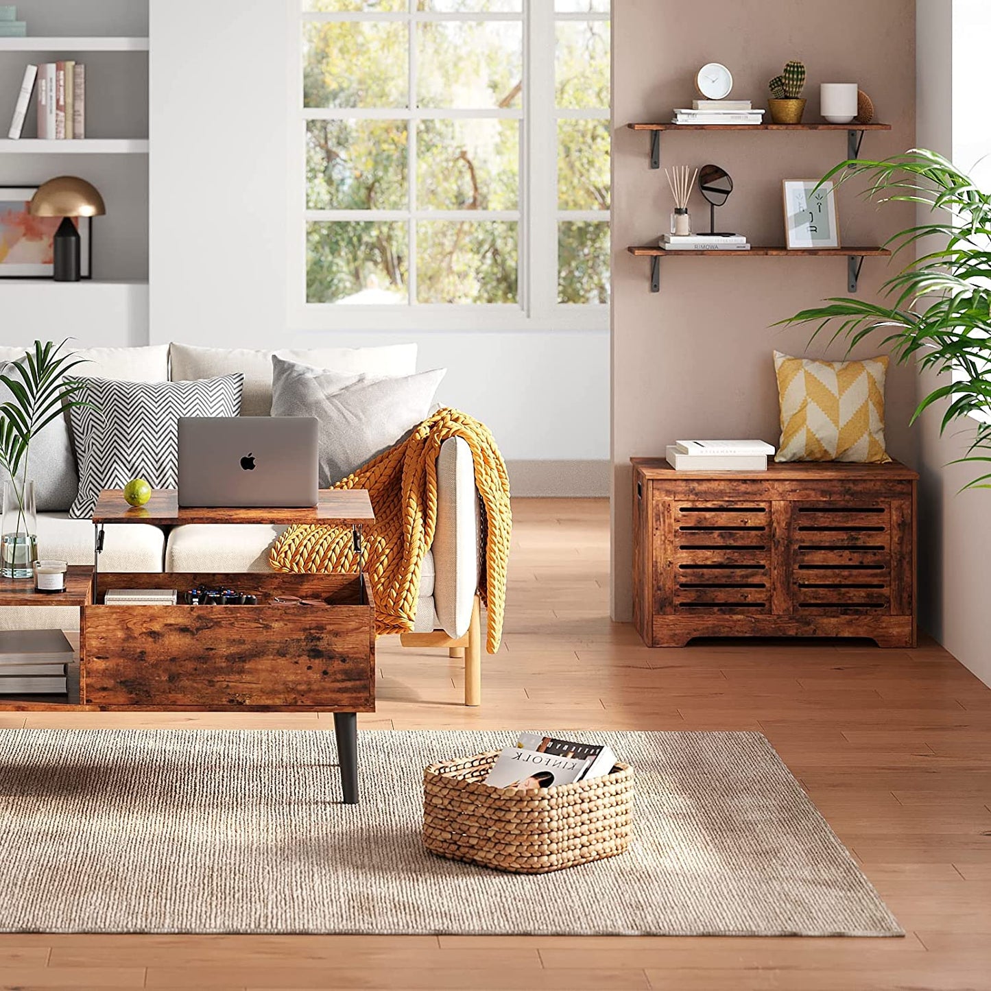 Long Wall Shelves 31.5 Inch Wall Mounted Shelves 2 Pack Easy-To-Instal