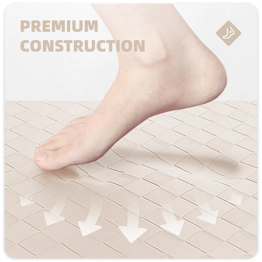 Kitchen Mat Cushioned anti Fatigue Kitchen Rugs Waterproof Non-Slip Comfort Standing Mat for Kitchen, Floor, Office, Sink, Wheat, 17" X 47"