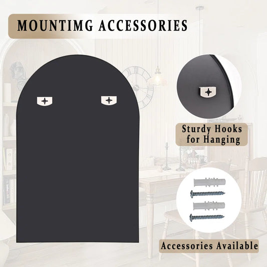 Rasto Aluminum Framed Arched Wall Mounted Bathroom Vanity Mirror