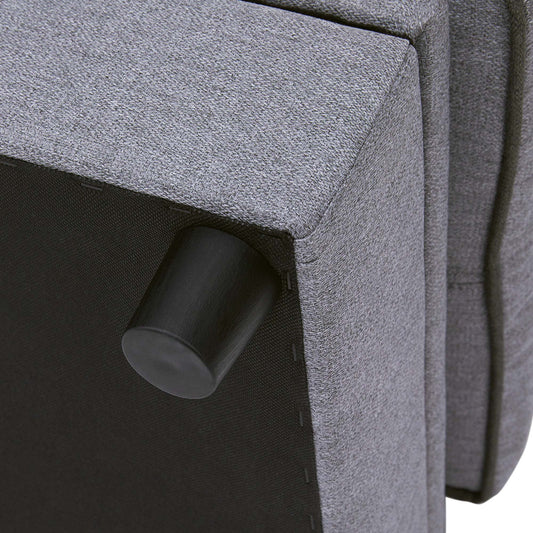 Ivan Chaise Lounge Dog Bed with Storage for Pets up to 66 Lbs, Gray