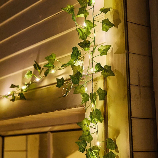 Solar Maple Leaf Fairy Lights (7M/50LED)