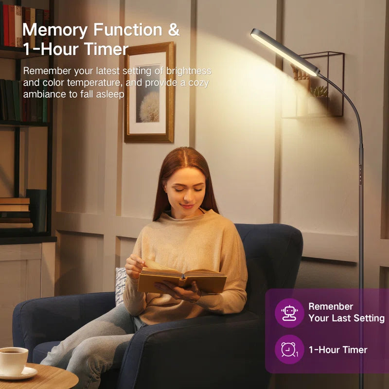 Dwayne 68.5'' Dimmable LED Task/Reading Floor Lamp with Remote & Touch Control