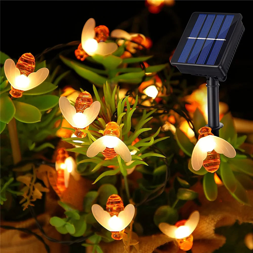 Solar Honey Bee String Lights
